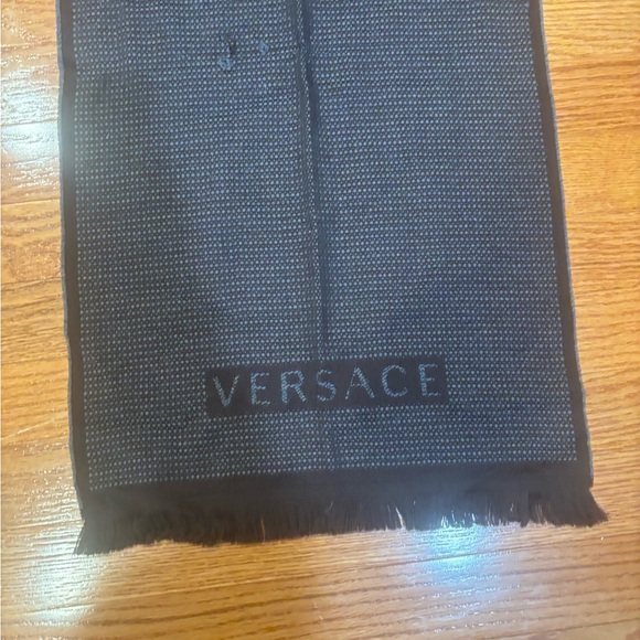 Versace Dark Gray Men's Scarf - Picture 1 of 3